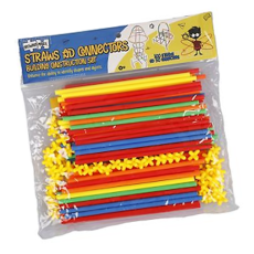 100 Plastic Straws + 50 Connectors